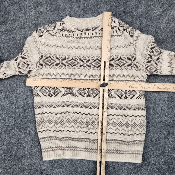 Polo Ralph Lauren Sweater Womens XS Beige Fair Isle Knit Crewneck Nordic - Picture 4 of 7